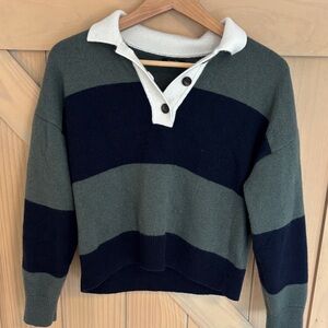 Massimo Dutti - Striped cropped Rugby Sweater women’s